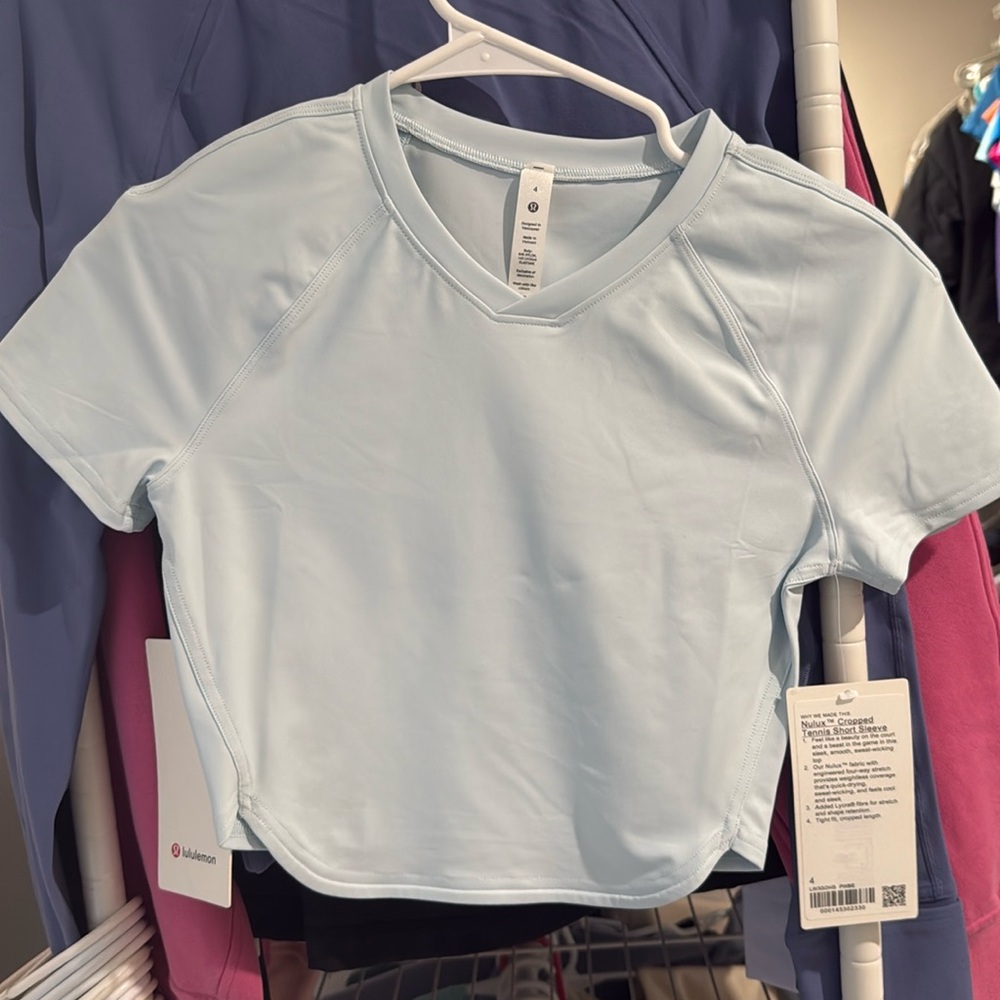 Lululemon Nulux Cropped Tennis Short Sleeve